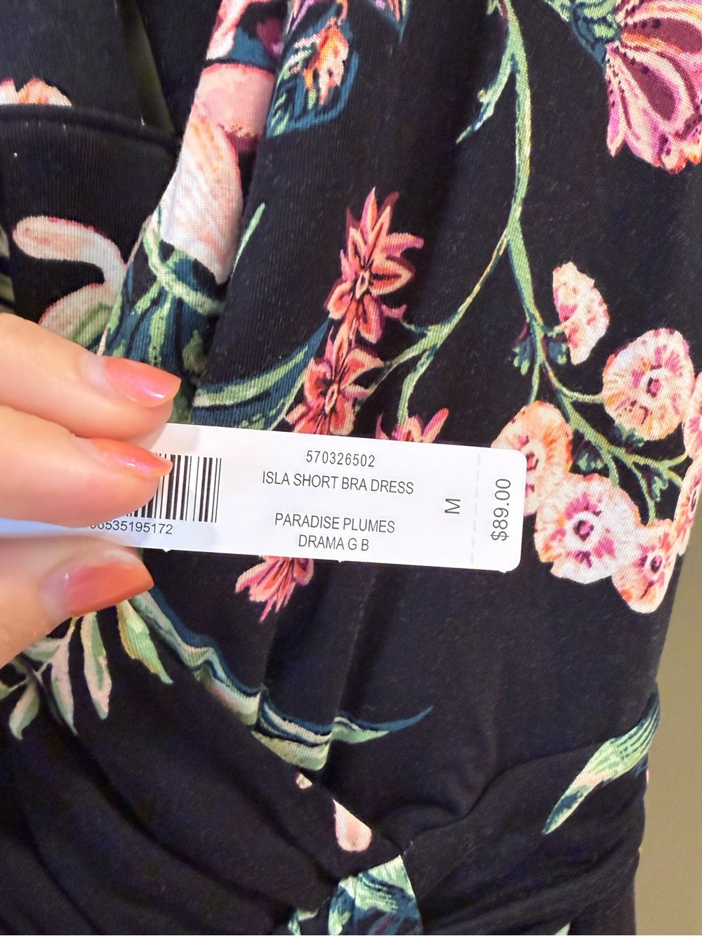 Soma Black Floral Isla Short Bra Dress - Picture 6 of 11